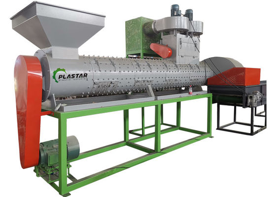 1500KG/H Etiket die van het HUISDIEREN Plastic Flessen van de afval het Plastic Hulpmachine Machine verwijderen